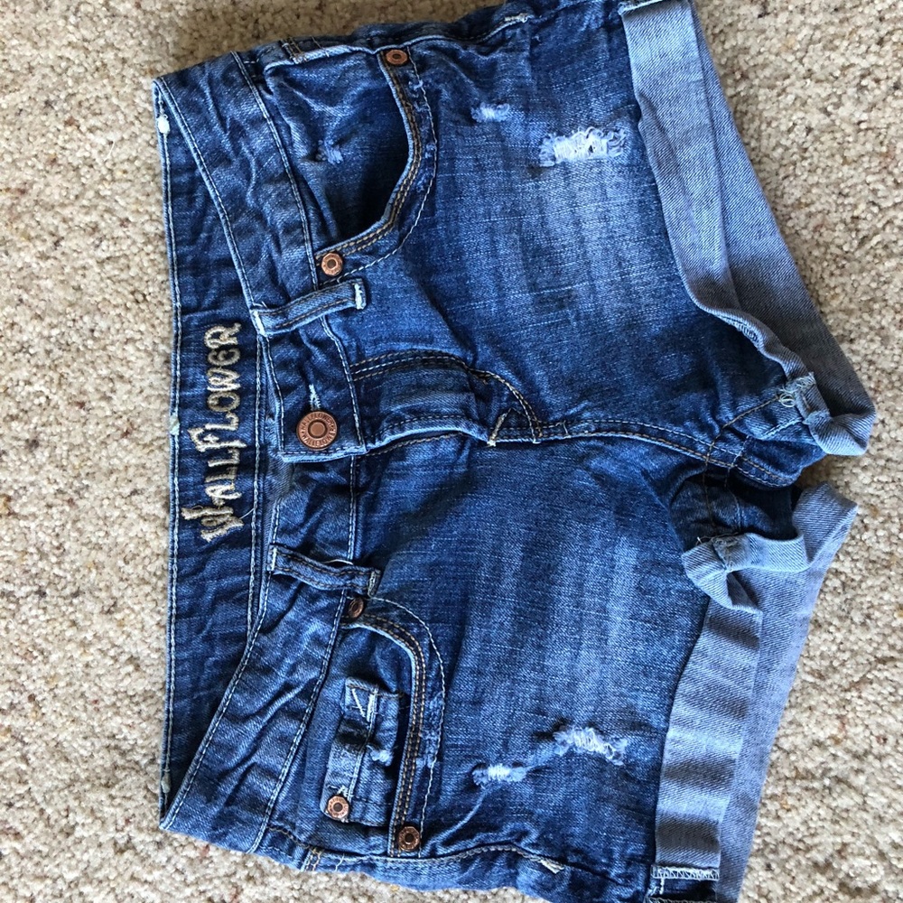 Wallflower Distressed Denim Shorts